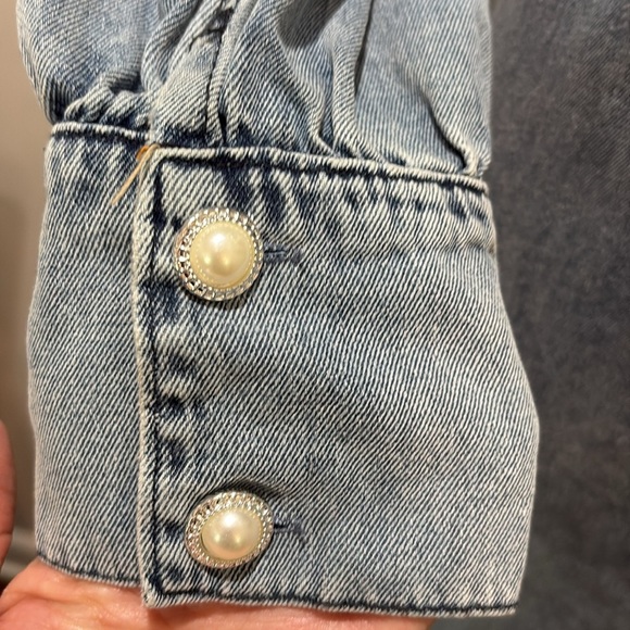 Mion Prive sz 40 (10) denim maxi dress with oversized collar - Picture 4 of 10